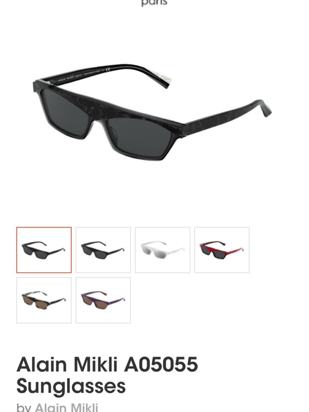 Alain Mikli A05055 Men’s Sunglasses — Black Marble Frame